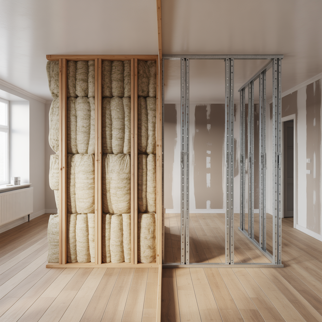 traregel eller stalregel i innervaggar en jamforelse